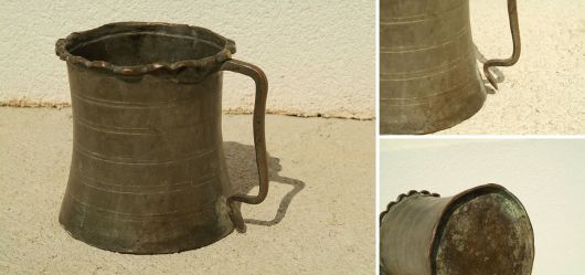 Handmade metal jug