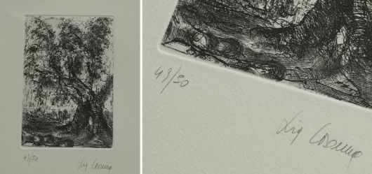 Small copper engraving illegibly