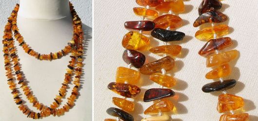 Long baltic amber necklace