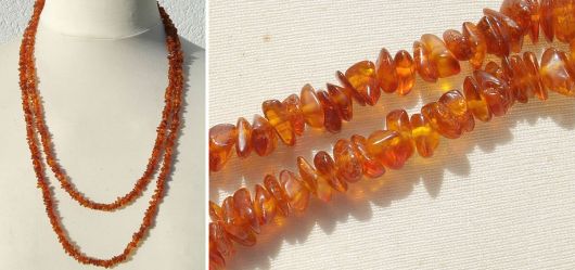 Long baltic amber necklace