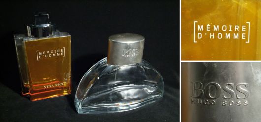 Two XXL perfume bottles