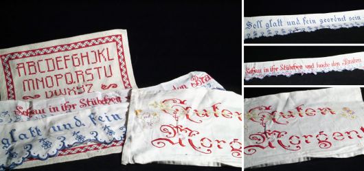 Lot of german embroideries around 1900