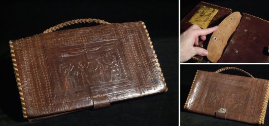 Old Egyptian handbag made of leather