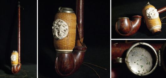Rare pipe with braided pipe bowl