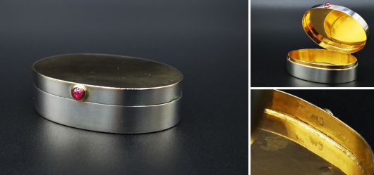 Exclusive and high quality oval silver box
