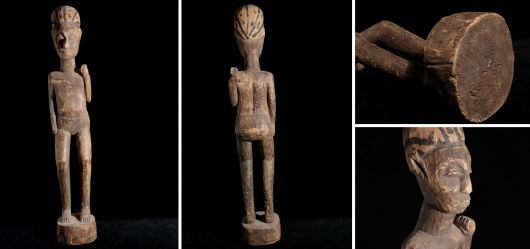 Large hand-carved standing figure Ghana 1970 - 1980