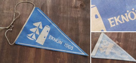 Rare boy scout fabric pennants from Sweden 1965