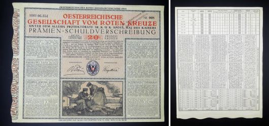 Prmien-Schuldverschreibung 20 Kronen 1916