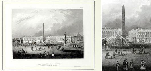 Der Obelisk von Luxor auf dem Eintrachtsplatz in Paris 1847