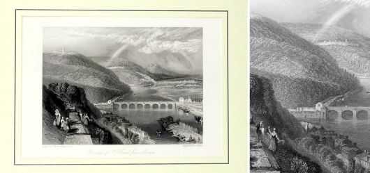 Bridge of St Cloud from Sèvres um 1850