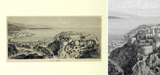 Monaco, Blick auf die Stadt Ende 19. Jahrhunder
