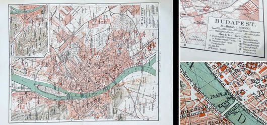 Alter Budapest Stadtplan um 1900