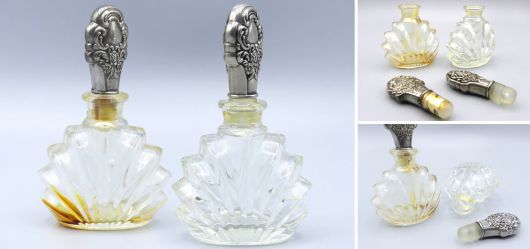Elegant pair of perfume bottles 1940 - 1960