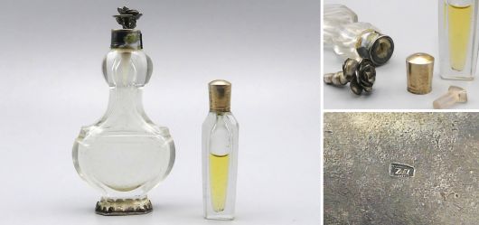 Two Biedermeier perfume bottles 1837 - 1900