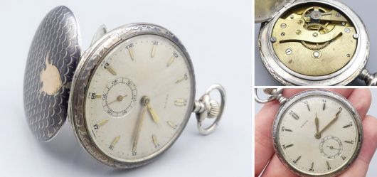 Antike Herren-Taschenuhr NEVA – Ancre de Precision um 1910