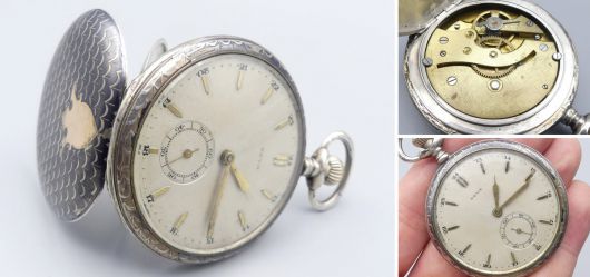 Antike Herren-Taschenuhr NEVA  Ancre de Precision um 1910