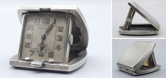 Art Deco Reiseuhr von ROMAN MAYER  Montreux um 1920 - 1930