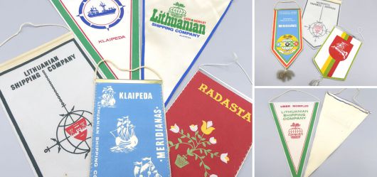 Small collection of old pennants from Lithuania