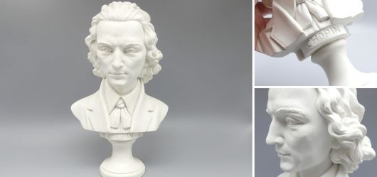Portrait bust of the young composer Frédéric Chopin