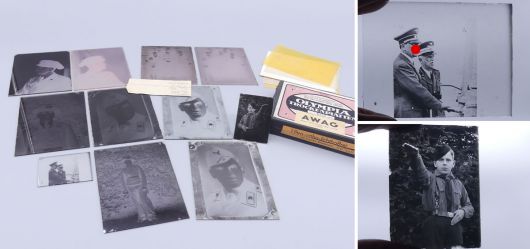 Lot of old glass slides  from the Third Reich