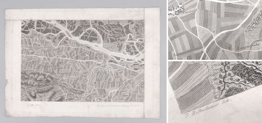 Historische Landkarte von Zwentendorf Atzenbrugg & Umgebung ca. 1835