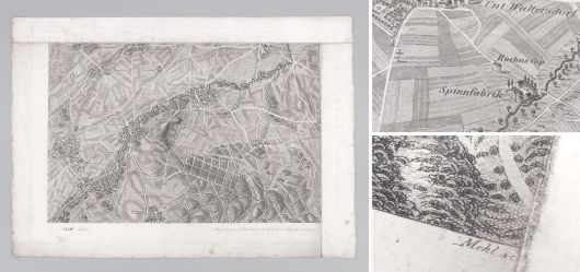 Historische Landkarte Pottendorf, Loretto & Umgebung ca. 1835