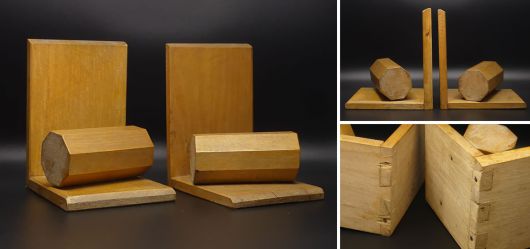 Vintage Buchsttzen aus Holz