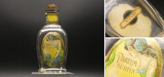 Seltene Jugendstil Parfm Taschenflasche PARFUM SURFIN  VIOLETTE von 1890 - 1910