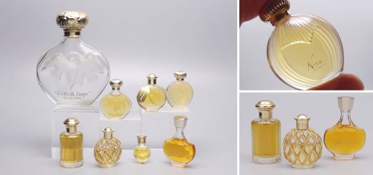 Nina Ricci  Sammlung von 7 Miniaturen & 1 groer Lalique-Flakon  1980er Jahre