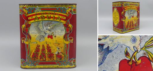Gro�e Vintage-Blechdose Piment�o �guia; Portugal 1950-1960