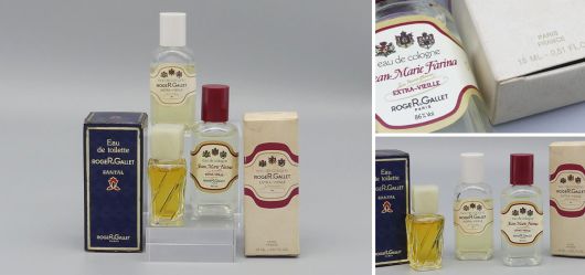 Vintage Parf�m Miniaturen Set Roger & Gallet Jean Marie Farina & Santal, 60er bis 70er Jahre