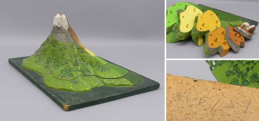 Topographisches 3D-Reliefmodell historisches Lehrmittel Mitte 20. Jahrhundert