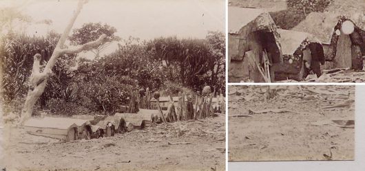 Albumin Foto, Hova Friedhof, Grabanlagen, Madagaskar, Fotograf unbekannt, Ende 19. Jahrhundert
