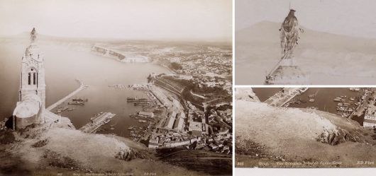 Albumin Foto, Gesamtansicht Oran, Algerien, Kapelle Santa Cruz, ND Phot, Sp�tes 19 Jahrhundert