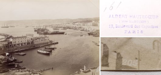 Albumin Foto Hafen Algier Algerien Panorama Albert Hautecoeur Paris Um 1900