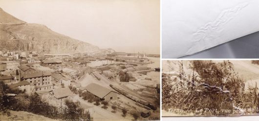 Albumin Foto Hafen Oran Algerien Djebel Murdjadjo Compagnie Generale Transatlantique ND Phot Um 1880