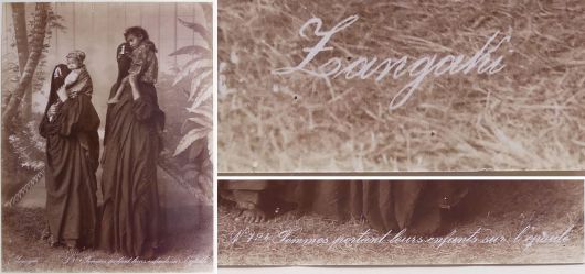 Albumin Foto Zangaki Femmes Portant Leurs Enfants Sur L Epaule Um 1880