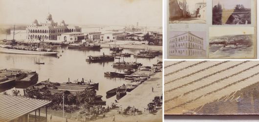 Albumin Foto, Zangaki, Suezkanal, Port Said, Bureaux de la Compagnie, um 1900