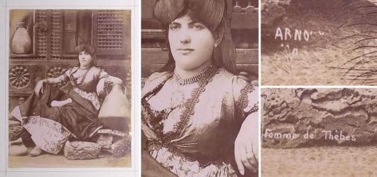 Albumin Foto, Hippolyte Arnoux, Femme de Th�bes, um 1880
