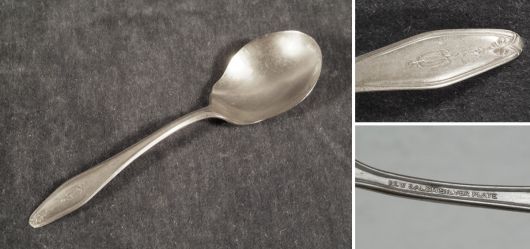 Silver plated spoon Art Nouveau Style