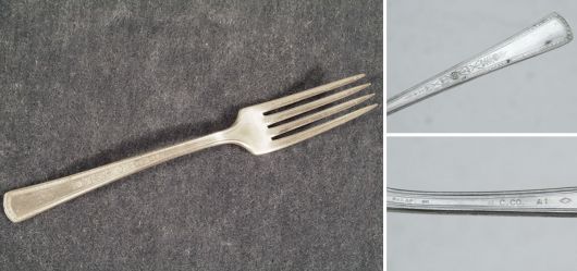 Silver plated cake fork