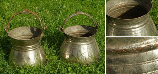 Oriental brass pots