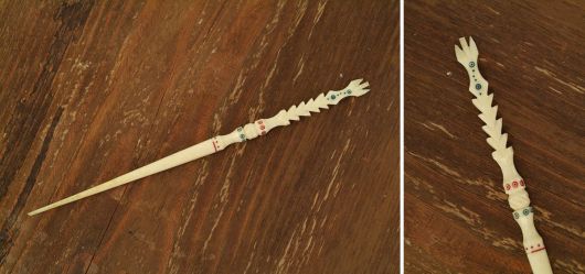 Haand-carved letter opener out of horn