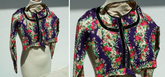 Floral fabric, ladies jacket
