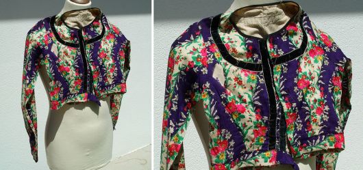 Florale Stoffjacke fr Damen 19/20 Jahrhundert