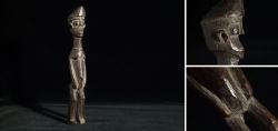 Kleine weibliche Fetish-Figur aus Holz Burkina Faso Mitte 20. Jahrhundert