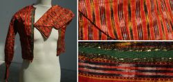 Rote Stoff Damenjacke aus dem osmanischen oder turkmenischen Raum 19/20 Jahrhundert