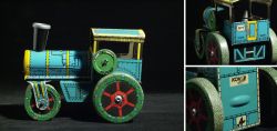 Tin toy Road roller around 1970