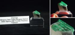 Emerald stage on white quartz Pakistan