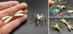Vintage insect jewelry Mid 20th century